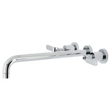 Whitaker KS8041KL Two-Handle 3-Hole Wall Mount Roman Tub Faucet, Polished Chrome