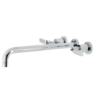 Whitaker KS8041KL Two-Handle 3-Hole Wall Mount Roman Tub Faucet, Polished Chrome