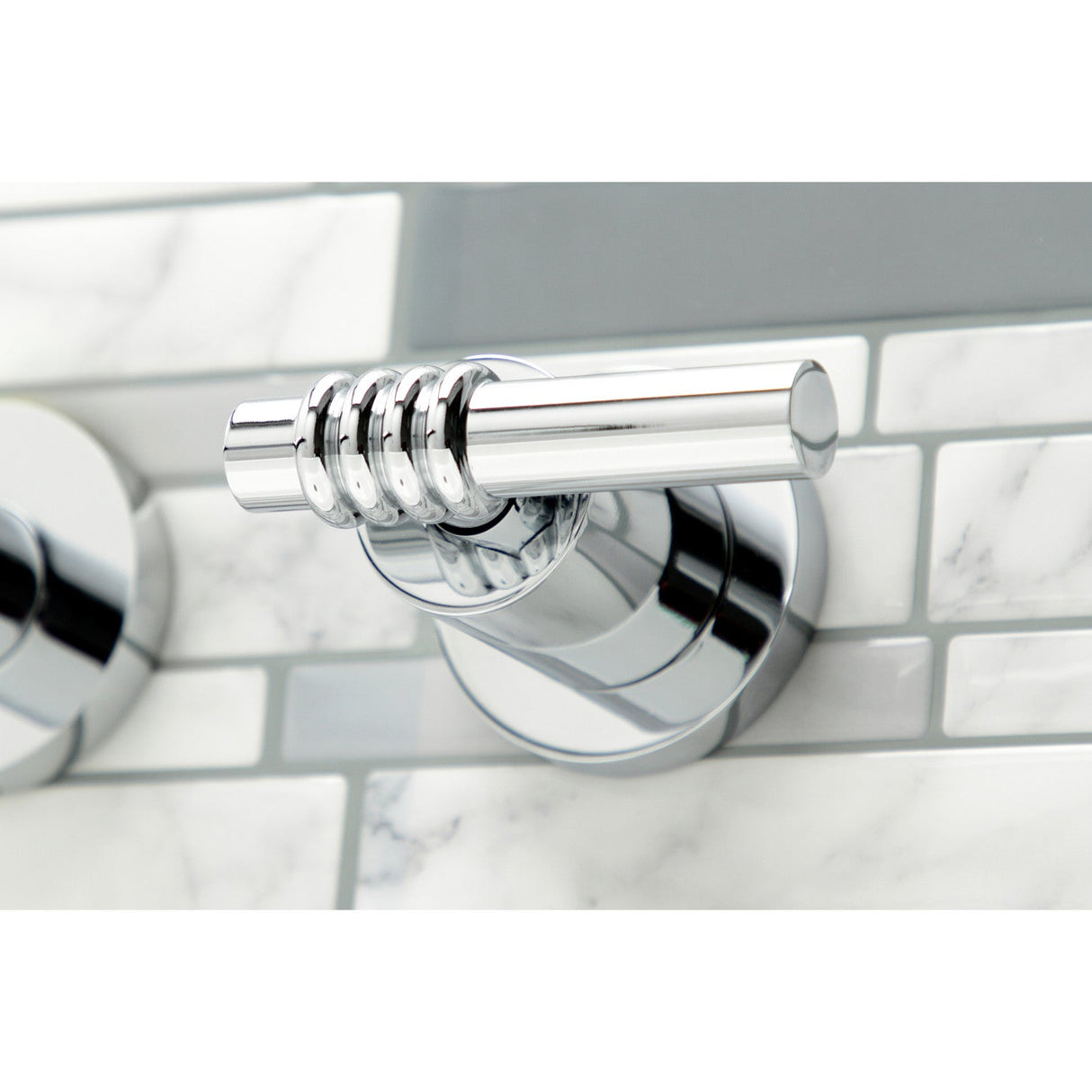 Milano KS8041ML Two-Handle 3-Hole Wall Mount Roman Tub Faucet, Polished Chrome
