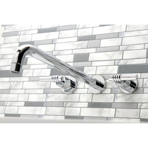 Milano KS8041ML Two-Handle 3-Hole Wall Mount Roman Tub Faucet, Polished Chrome