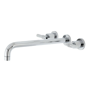 Milano KS8041ML Two-Handle 3-Hole Wall Mount Roman Tub Faucet, Polished Chrome