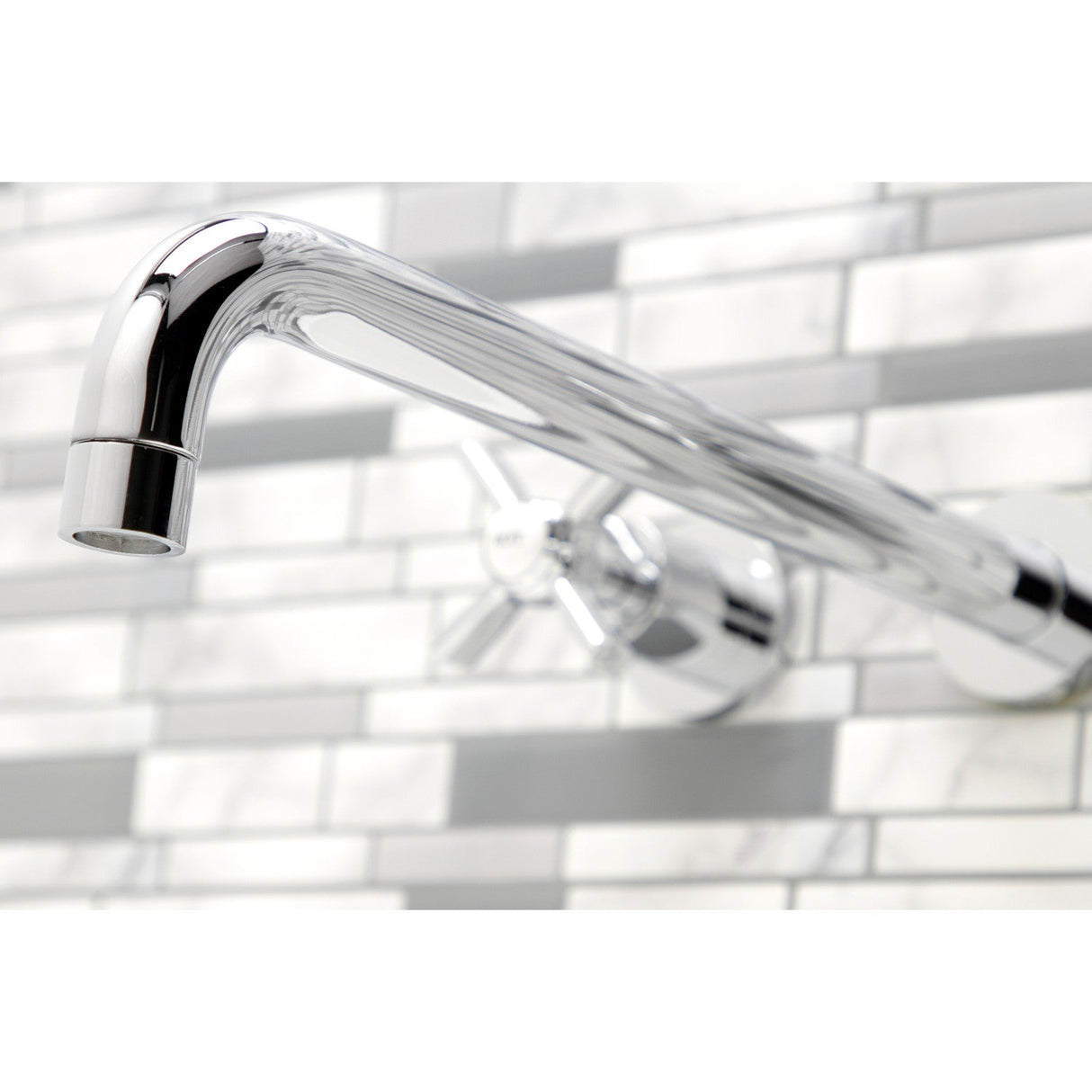 Millennium KS8041ZX Two-Handle 3-Hole Wall Mount Roman Tub Faucet, Polished Chrome