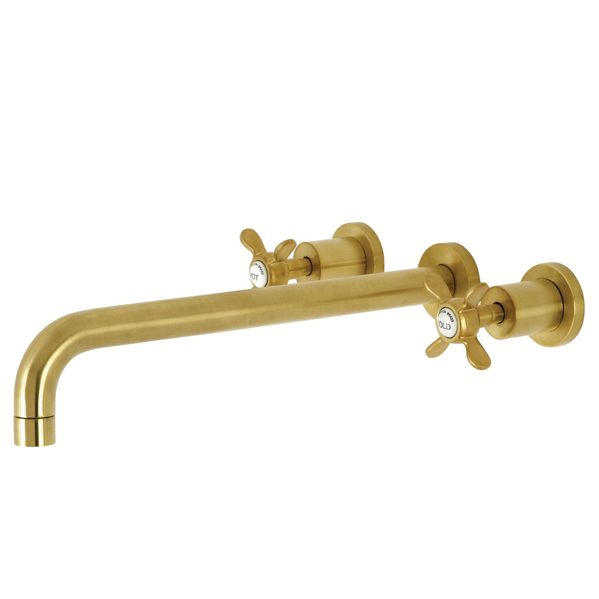 Essex KS8047BEX Two-Handle 3-Hole Wall Mount Roman Tub Faucet, Brushed Brass