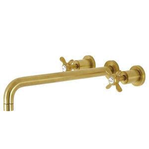 Essex KS8047BEX Two-Handle 3-Hole Wall Mount Roman Tub Faucet, Brushed Brass