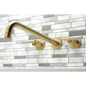 Kaiser KS8047CKL Two-Handle 3-Hole Wall Mount Roman Tub Faucet, Brushed Brass