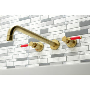 Kaiser KS8047DKL Two-Handle 3-Hole Wall Mount Roman Tub Faucet, Brushed Brass