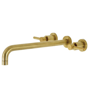 Concord KS8047DL Two-Handle 3-Hole Wall Mount Roman Tub Faucet, Brushed Brass