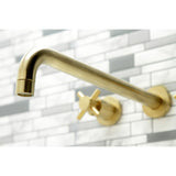 Concord KS8047DX Two-Handle 3-Hole Wall Mount Roman Tub Faucet, Brushed Brass