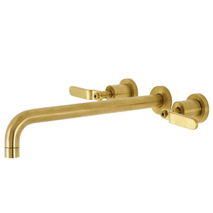 Whitaker KS8047KL Two-Handle 3-Hole Wall Mount Roman Tub Faucet, Brushed Brass