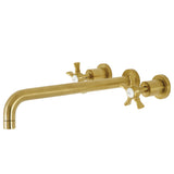 Hamilton KS8047NX Two-Handle 3-Hole Wall Mount Roman Tub Faucet, Brushed Brass