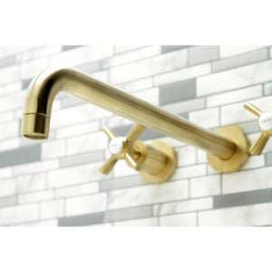 Millennium KS8047ZX Two-Handle 3-Hole Wall Mount Roman Tub Faucet, Brushed Brass