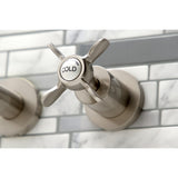 Essex KS8048BEX Two-Handle 3-Hole Wall Mount Roman Tub Faucet, Brushed Nickel