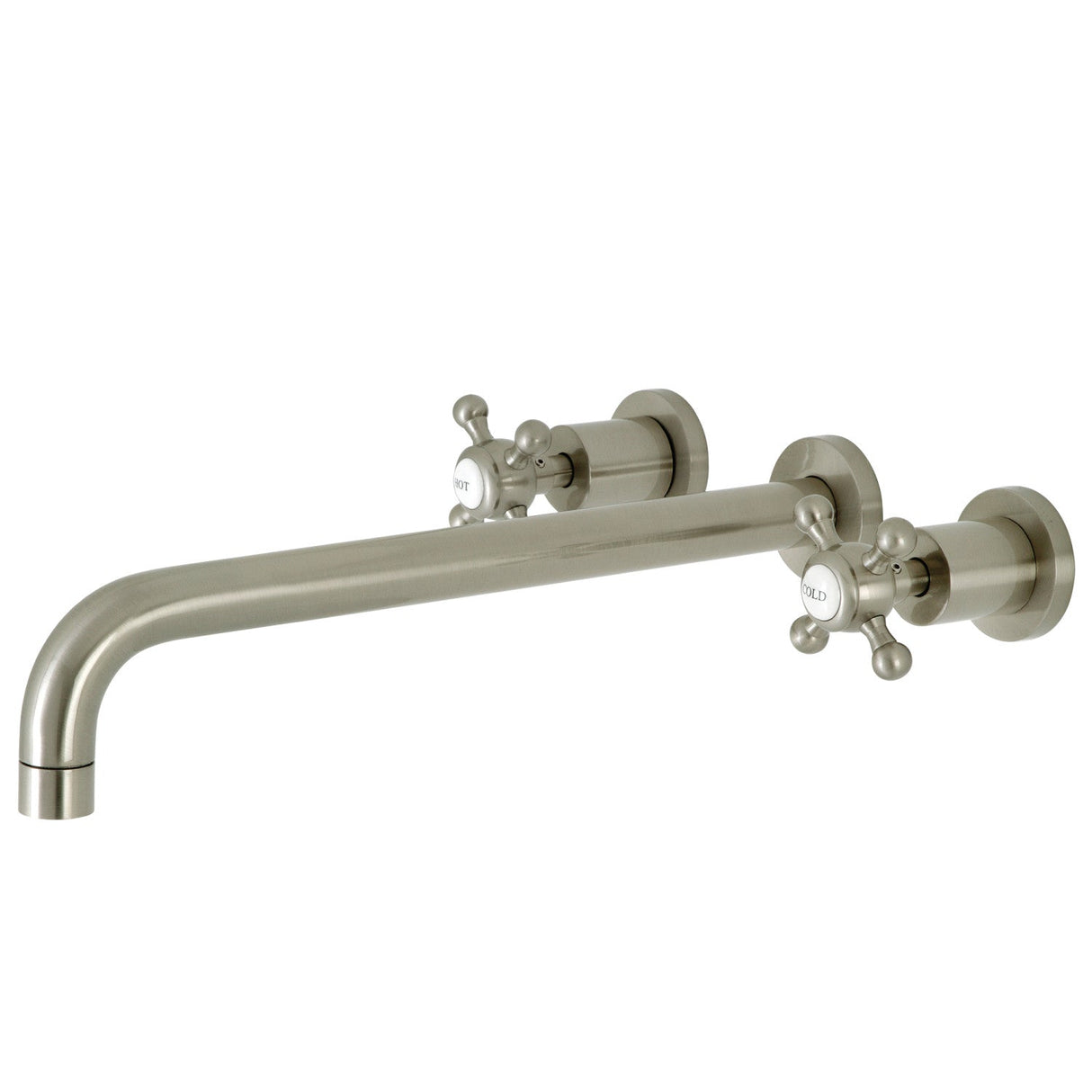 Metropolitan KS8048BX Two-Handle 3-Hole Wall Mount Roman Tub Faucet, Brushed Nickel