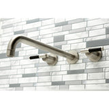 Kaiser KS8048CKL Two-Handle 3-Hole Wall Mount Roman Tub Faucet, Brushed Nickel