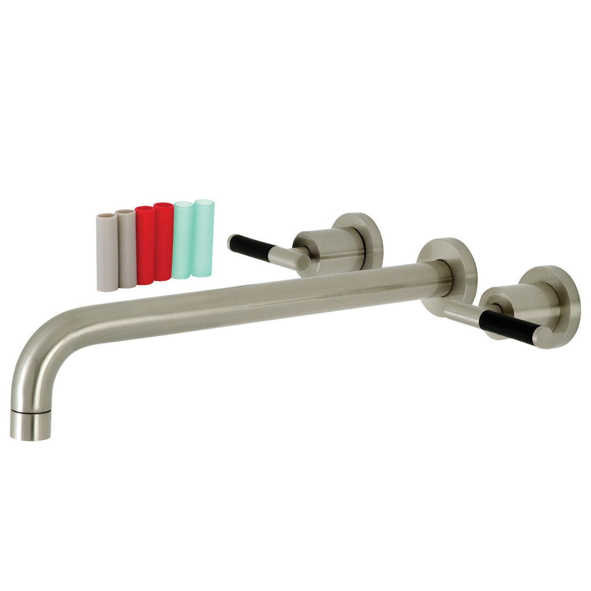 Kaiser KS8048CKL Two-Handle 3-Hole Wall Mount Roman Tub Faucet, Brushed Nickel
