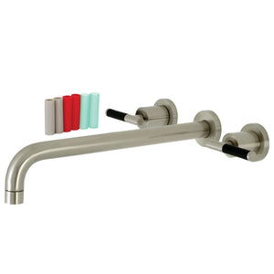 Kaiser KS8048CKL Two-Handle 3-Hole Wall Mount Roman Tub Faucet, Brushed Nickel