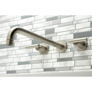 Manhattan KS8048CML Two-Handle 3-Hole Wall Mount Roman Tub Faucet, Brushed Nickel