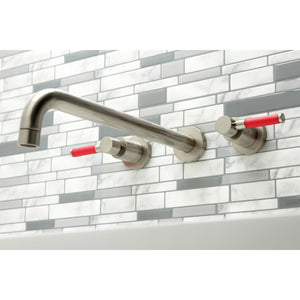 Kaiser KS8048DKL Two-Handle 3-Hole Wall Mount Roman Tub Faucet, Brushed Nickel