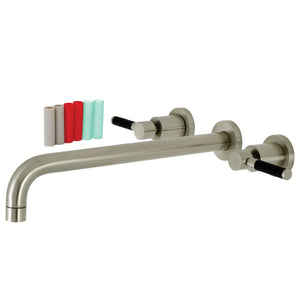 Kaiser KS8048DKL Two-Handle 3-Hole Wall Mount Roman Tub Faucet, Brushed Nickel