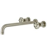 Belknap KS8048RX Two-Handle 3-Hole Wall Mount Roman Tub Faucet, Brushed Nickel