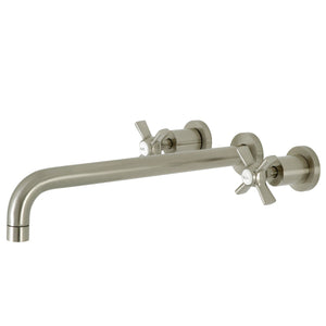 Millennium KS8048ZX Two-Handle 3-Hole Wall Mount Roman Tub Faucet, Brushed Nickel