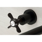 Essex KS8050BEX Two-Handle 3-Hole Wall Mount Roman Tub Faucet, Matte Black