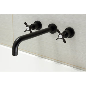 Essex KS8050BEX Two-Handle 3-Hole Wall Mount Roman Tub Faucet, Matte Black