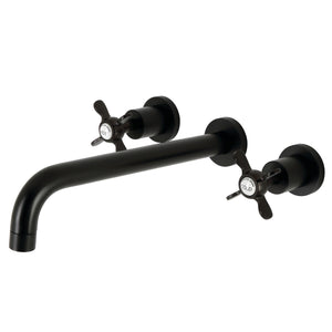 Essex KS8050BEX Two-Handle 3-Hole Wall Mount Roman Tub Faucet, Matte Black