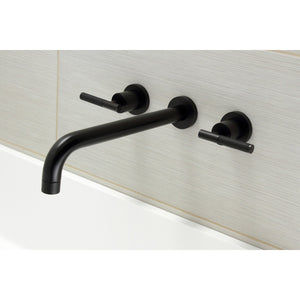 Kaiser KS8050CKL Two-Handle 3-Hole Wall Mount Roman Tub Faucet, Matte Black