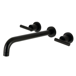 Manhattan KS8050CML Two-Handle 3-Hole Wall Mount Roman Tub Faucet, Matte Black