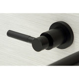 Kaiser KS8050DKL Two-Handle 3-Hole Wall Mount Roman Tub Faucet, Matte Black
