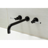 Kaiser KS8050DKL Two-Handle 3-Hole Wall Mount Roman Tub Faucet, Matte Black