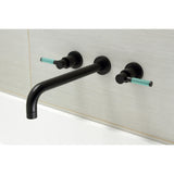 Kaiser KS8050DKL Two-Handle 3-Hole Wall Mount Roman Tub Faucet, Matte Black