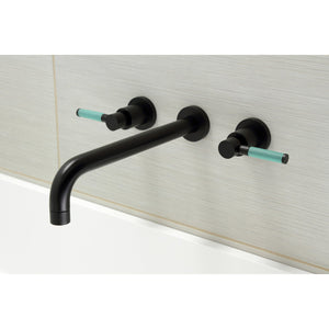 Kaiser KS8050DKL Two-Handle 3-Hole Wall Mount Roman Tub Faucet, Matte Black