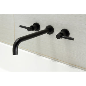 Kaiser KS8050DKL Two-Handle 3-Hole Wall Mount Roman Tub Faucet, Matte Black