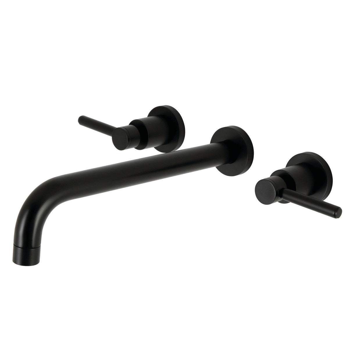 Concord KS8050DL Two-Handle 3-Hole Wall Mount Roman Tub Faucet, Matte Black