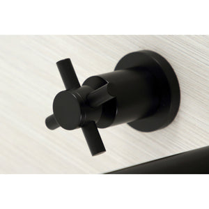 Concord KS8050DX Two-Handle 3-Hole Wall Mount Roman Tub Faucet, Matte Black