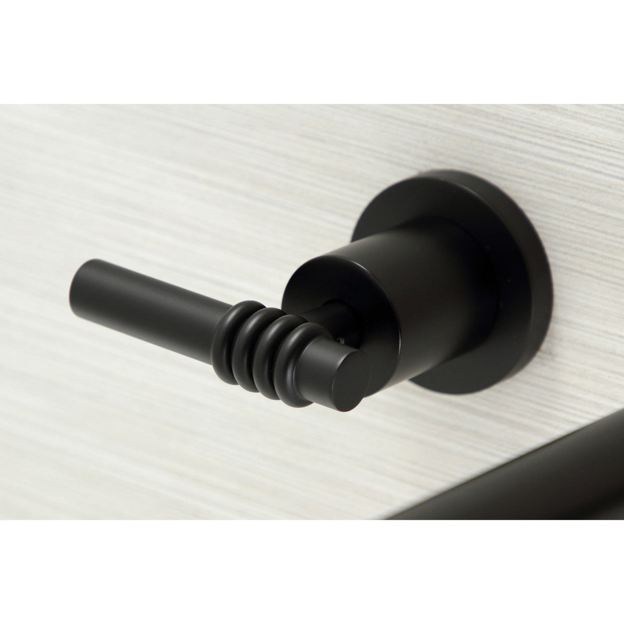 Milano KS8050ML Two-Handle 3-Hole Wall Mount Roman Tub Faucet, Matte Black