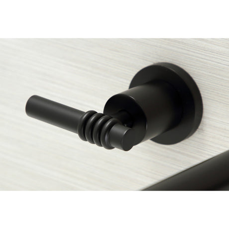 Milano KS8050ML Two-Handle 3-Hole Wall Mount Roman Tub Faucet, Matte Black