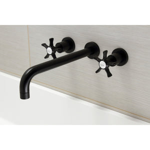 Hamilton KS8050NX Two-Handle 3-Hole Wall Mount Roman Tub Faucet, Matte Black