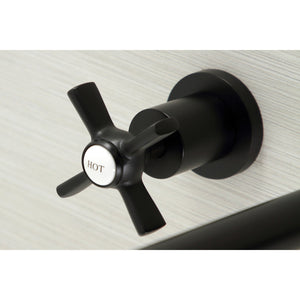 Millennium KS8050ZX Two-Handle 3-Hole Wall Mount Roman Tub Faucet, Matte Black
