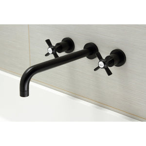 Millennium KS8050ZX Two-Handle 3-Hole Wall Mount Roman Tub Faucet, Matte Black