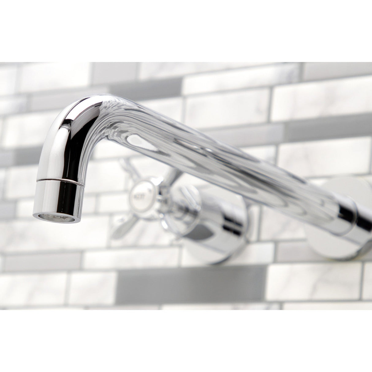 Essex KS8051BEX Two-Handle 3-Hole Wall Mount Roman Tub Faucet, Polished Chrome