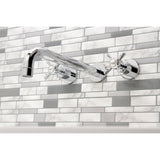 Essex KS8051BEX Two-Handle 3-Hole Wall Mount Roman Tub Faucet, Polished Chrome