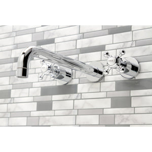 Metropolitan KS8051BX Two-Handle 3-Hole Wall Mount Roman Tub Faucet, Polished Chrome