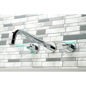 Kaiser KS8051CKL Two-Handle 3-Hole Wall Mount Roman Tub Faucet, Polished Chrome