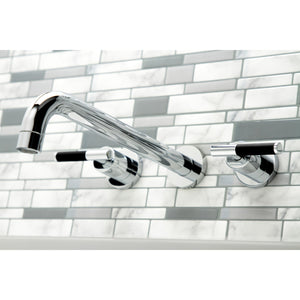 Kaiser KS8051CKL Two-Handle 3-Hole Wall Mount Roman Tub Faucet, Polished Chrome