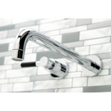 Kaiser KS8051DKL Two-Handle 3-Hole Wall Mount Roman Tub Faucet, Polished Chrome