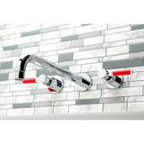 Kaiser KS8051DKL Two-Handle 3-Hole Wall Mount Roman Tub Faucet, Polished Chrome
