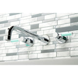 Kaiser KS8051DKL Two-Handle 3-Hole Wall Mount Roman Tub Faucet, Polished Chrome
